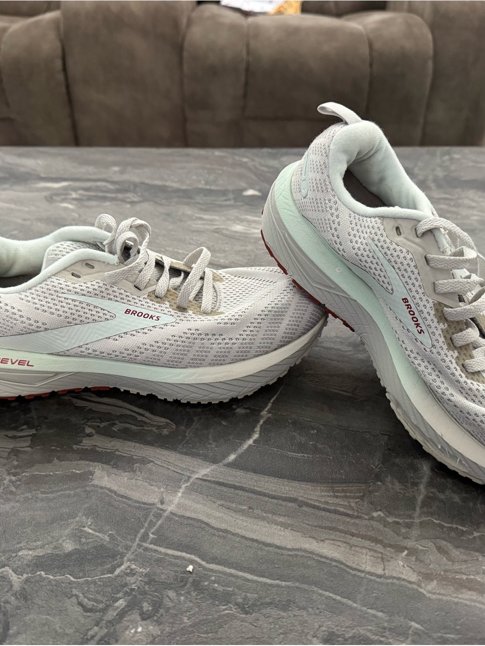 Brooks Women’s White & Mint Green Running Sneakers